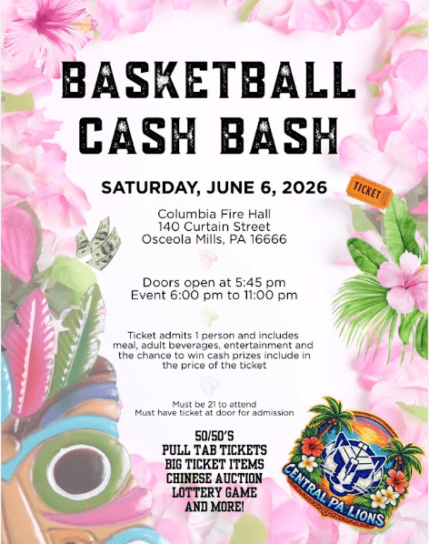 PO Elementary Boys Basketball Cash Bash flyer